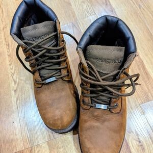 Skechers Men's Brown Leather Boots